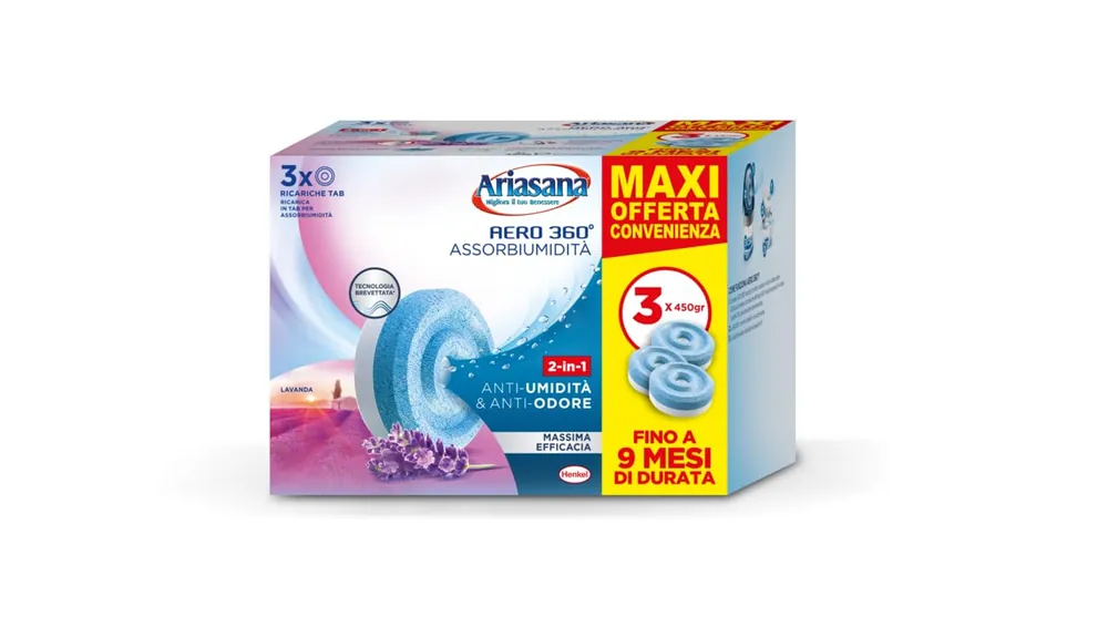 Dagaanbieding Ariasana Aero 360 Tripacco tab LAVANDA 3x450g EX HEN2552648