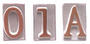 Seizoensaanbieding BL NUMERO CIVICO IN TERRACOTTA 4 CM.8,5H