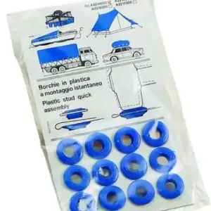 Hoge Kwaliteit BORCHIE A MONTAGGIO RAPIDO BLU P/TELONI 12 PEZZI DIA. 14 MM