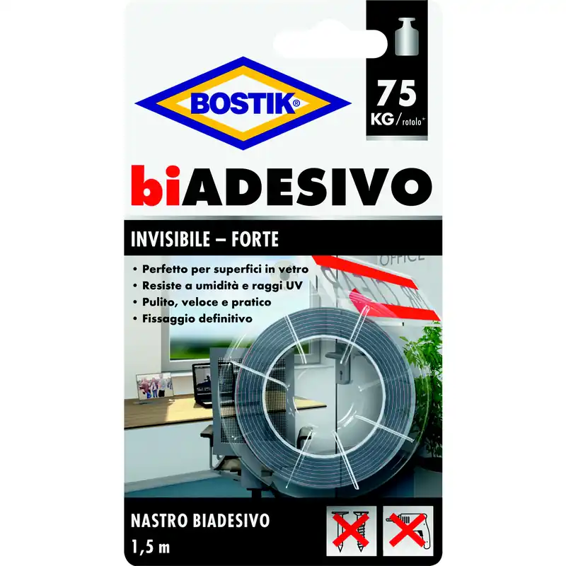 Nu Kopen BOSTIK NASTRO BIADESIVO INVISIBILE M.1,5X19MM (CAP8708) EXUHUD3163