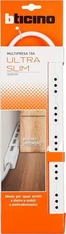 Laatste Kans Bticino 3630USD Ciabatta Elettrica Multipresa Ultraslim, con 5 Prese