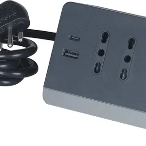 BTICINO Ciabatta Multipresa Elettrica 5 Posti, 2 Prese USB 3A, 1 Polivalente GRGIA Koop Vandaag
