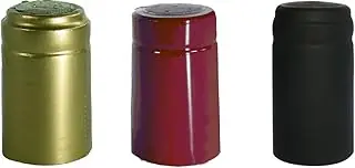 CAPSULE TERMORETRAIBILI PER BOTTIGLIE VINO nero - Ã˜ 31 x h 55 mm 100PZ. Hoge Kwaliteit