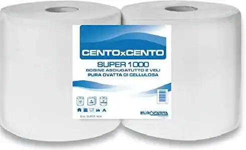 Direct Beschikbaar CARTA ASCIUGAMANI A ROTOLO SUPER 1000 GOFFRATA VELI 2 CF=PZ 2