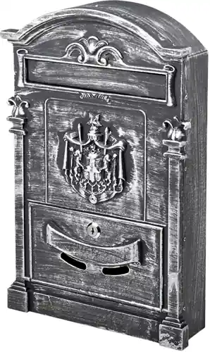Shop Nu CASSETTA POSTALE MAURER "ROYAL BIG" GRIGIO ANTICHIZZATO ALLUMINIO