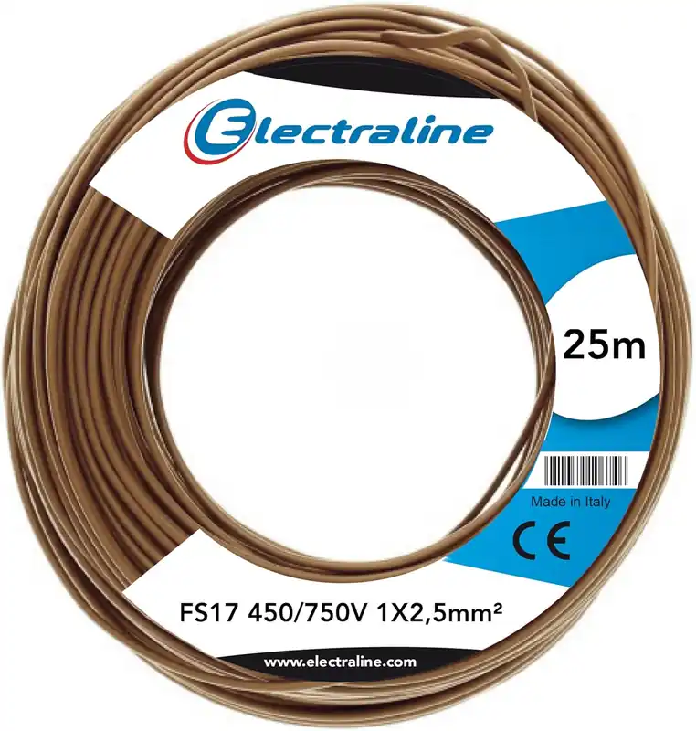 Finale Uitverkoop Cavo Unipolare FS17, Sezione 1 x 1.5 mm², Marrone, 25 m