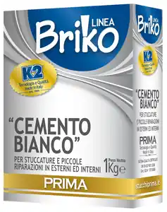 CEMENTO BIANCO IN POLVERE ‘BRIKO K2‘ Kg. 1 - scatola Nu Kopen
