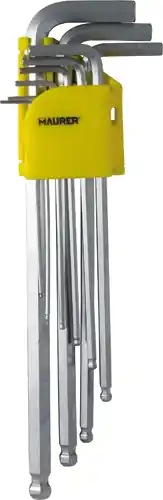 CHIAVI ESAGON.MASCHIO LUNGHE IN SERIE MAURER 9PZ T.SFERA - CF. BLISTER Goedkoop