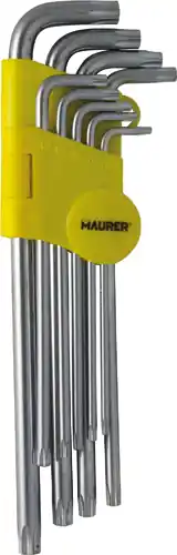 CHIAVI TORX MASCHIO LUNGHE IN SERIE MAURER 9PZ - CF. BLISTER Alleen Vandaag