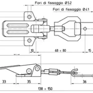 Snelle Levering CHIUSURA A LEVA TIPO M-AISI 304 -C146-