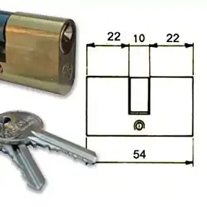 Korting CILINDRO OVALE DA INFILARE mm 27+27=54 KA