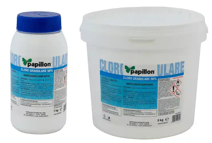 Veilige Betaling CLORO PISCINA POLVERE 1KG "GRANULARE 56%" PAPILLON