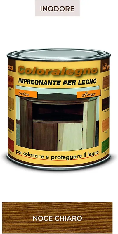 COLORALEGNO Noce CHIARO - ml.250 - IMPREGNATE INODORO ALL‘ACQUA Express Levering