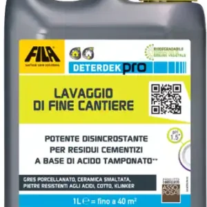 Fabrieksprijs DETERGENTE PAVIMENTI "DETERDEK PRO" 1LT FILA DISINCROSTANTE