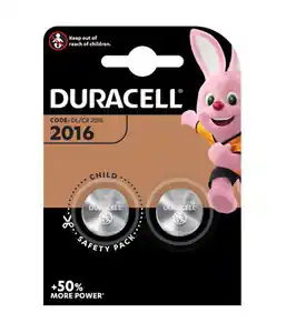 DURACELL BATTERIA A BOTTONE CR2016 BL.2PZ.3 V Gereduceerde Prijs