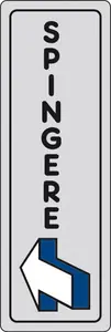 ETICHETTA ‘SPINGERE‘ cm 15 x 5 Populair