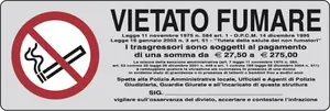 ETICHETTA ‘VIETATO FUMARE‘ cm 15 x 5 Aanbieding