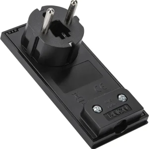 Shop Nu FANTON 80151 Spina schuko piatta franco/tedesca 2P+T 16A mod. CLOCK NERA
