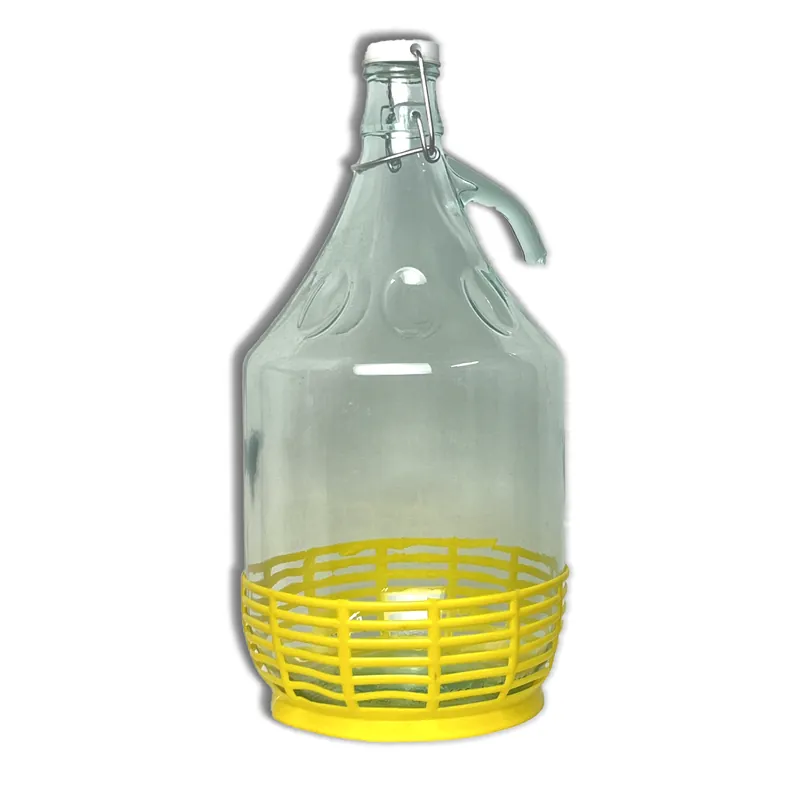 Aanbieding FERROELETTRA Damigiana Vetro 5 Litri - Bottiglione con Chiusura Meccanica Ermetica Con Guarnizione Dama per Olio - Contenitore Olio 5 Litri - Damigiane e Bottiglioni per Prodotti Alimentari (1 Pezzo)