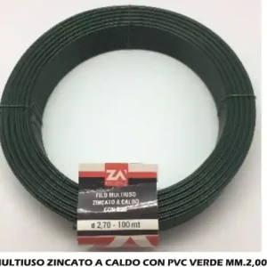 Gratis Retour FILO MULTIUSO ZINCATO A CALDO CON PVC VERDE mm 3 mt 100