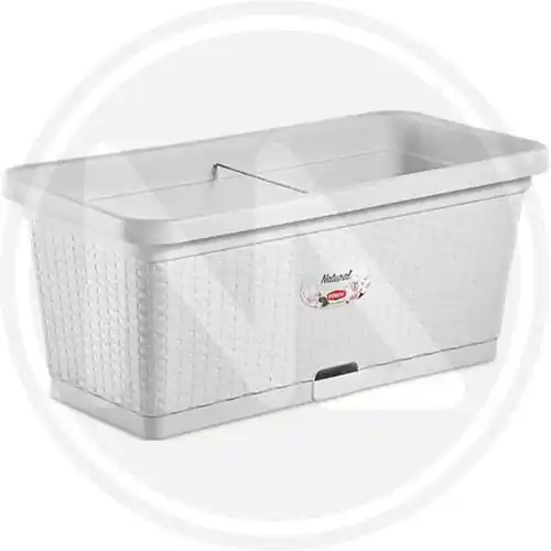 Dagaanbieding FIORIERA "NATURAL" BIANCO CON RIS. ACQUA BIANCO BAMA 80x P.40x H. 34