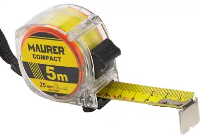FLESSOMETRO MAURER 8MT 25MM IN ABS TRASPARENTE Goedkoop