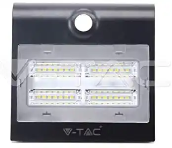 LAMP. DA MURO LED 3 W CON PANN. SOLARE E SENSORE - SKU 7528 Populair