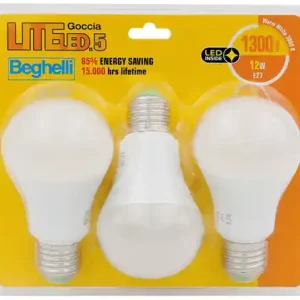 LAMPADA LED BEGHELLI CF.3PZ GOCCIA E27 12W L.CALDA Rechtstreeks Van De Fabrikant