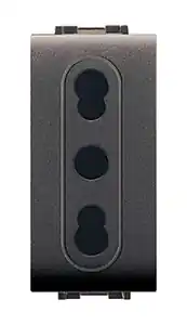 Beste Prijs LIFE ART.4045 PRESA BIVALENTE NERO