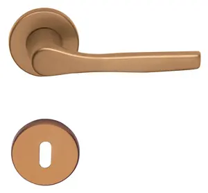 Op = Op MANIGLIA ANODIZZATA BRONZO C/ROSETTA E BOCCH.