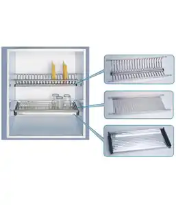 MENSOLE COLAPIATTI INOX C/VASCHETTA CM. 86 Meest Verkocht