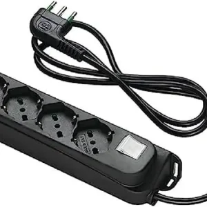 MULTIPRESA CON INTERRUTTORE 4 uscite / spina 2P+T 16A - NERA Must-Have