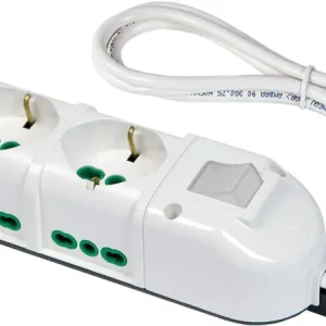 Dagaanbieding MULTIPRESA CON INTERRUTTORE 4 uscite / spina 2P+T 16A - NERA