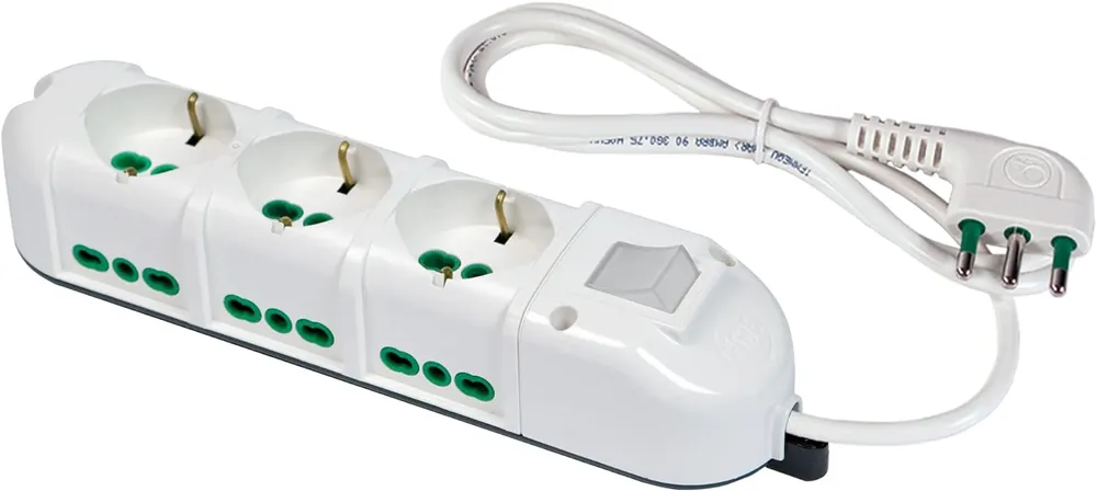 Dagaanbieding MULTIPRESA CON INTERRUTTORE 4 uscite / spina 2P+T 16A - NERA