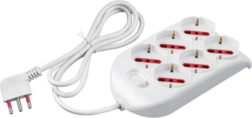 MULTIPRESA EMILIA 6PR 16A 250V Finale Uitverkoop
