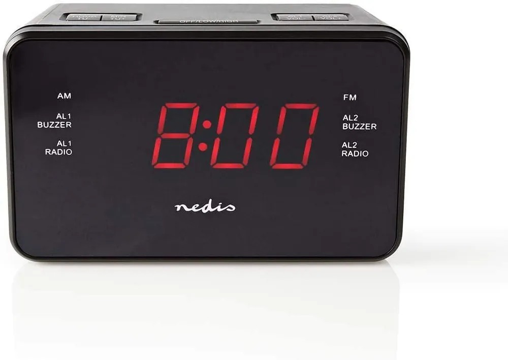 Koop Vandaag Nedis Radiosveglia digitale a ntaglia LED da 0,9" FM