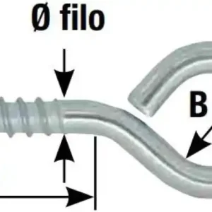 Occhiolo a vite legno Zincato in blister 10 pz Ø 20 x 80 Nu Kopen