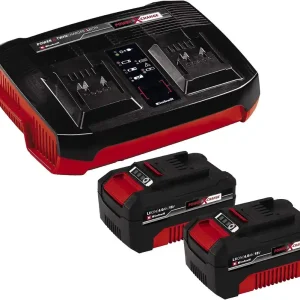 Koopje Originale Einhell Starter kit 2 batterie da 4,0 Ah e Twincharger Power X-Change