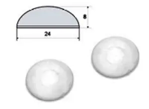 Rechtstreeks Van De Fabrikant PARACOLPI ADESIVO MEZZALUNA 24X8MM "ONE PRICE" MAURER - CF. BLISTER 4PZ