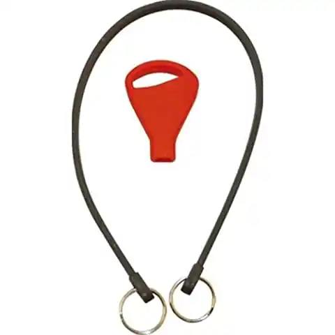PORTACHIAVI CHIAVE BLOCK SHAFT "LACCETTO SILICONE + TESTA PVC" Finale Uitverkoop