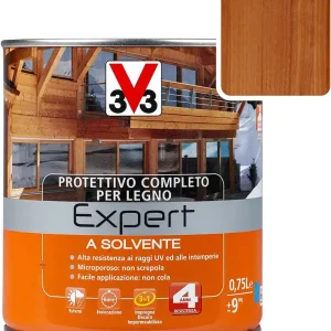 Beperkt Aanbod PROTETTIVO COMPLETO PER LEGNO A SOLVENTE - LINEA EXPERT Noce Chiaro lt. 0,75