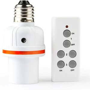 Merkproduct Proxe 710004 Porta Lampada con Telecomando, Bianco