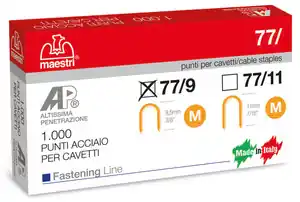 PUNTI PER FISSACAVI M. 77/9 cf. 1000 pz Rechtstreeks Van De Fabrikant