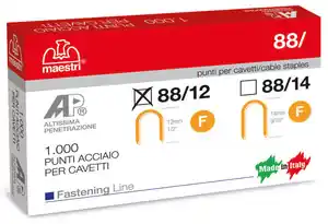 PUNTI PER FISSACAVI M. 88/12 cf. 1000 pz Beste Prijs