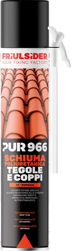 Lage Kosten PUR 966 SCHIUMA POLIURETANICA B2 MANUALE 750 ML X TEGOLE