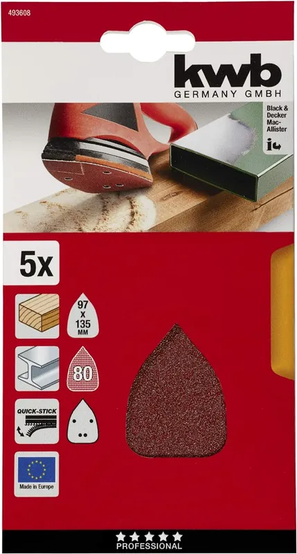 Veilige Betaling QUICK STICK TRIA.ABR.G 80 L96X136MM GR.80 5 PEZZI