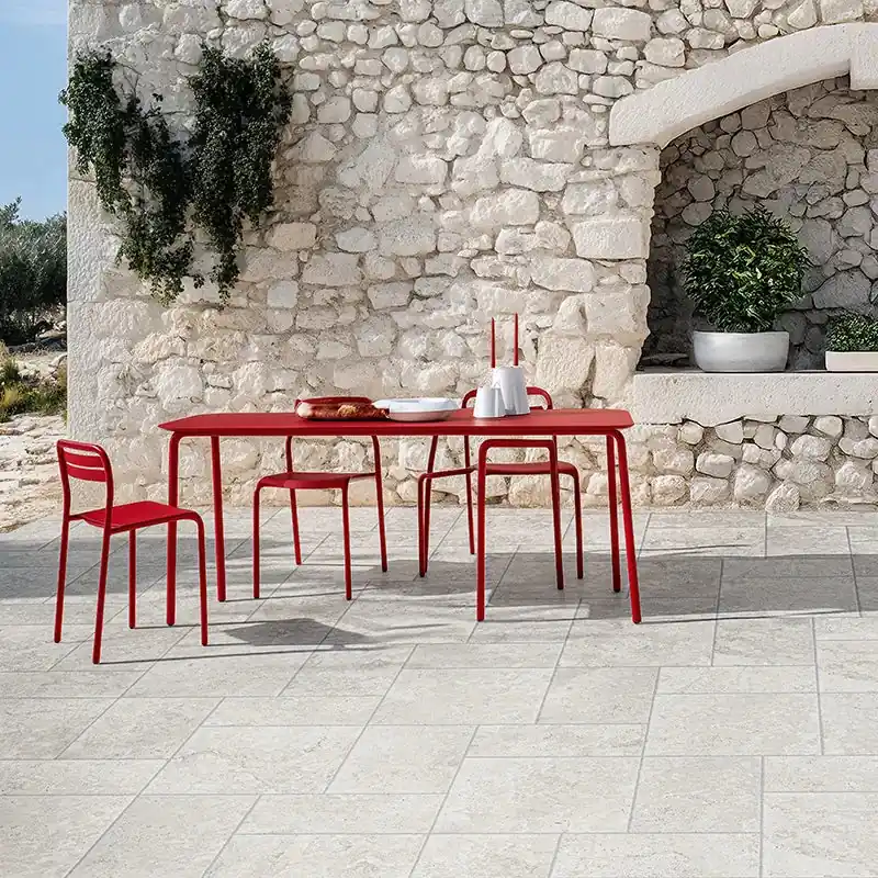 Colosseum Ivory Antiscivolo R11 - Gres Effetto Pietra Anticata Per Esterni 60x60 Snelle Levering
