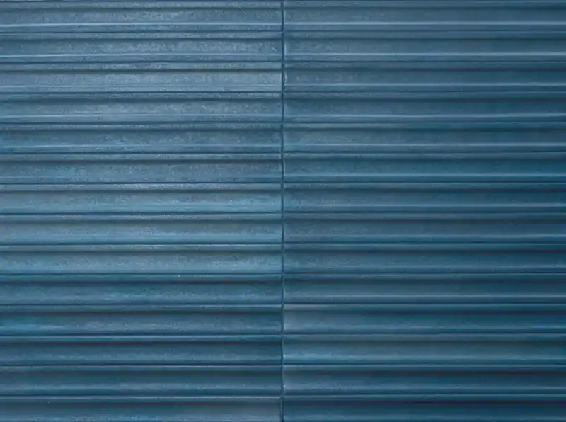 Iridescent 3D Hump Blue - Gres Effetto Mattoncino a Rilievo 5x45 Direct Beschikbaar