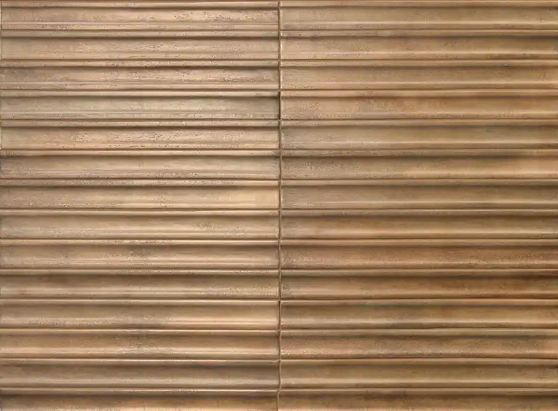 Iridescent 3D Hump Caramel - Gres Effetto Mattoncino a Rilievo 5x45 Express Levering