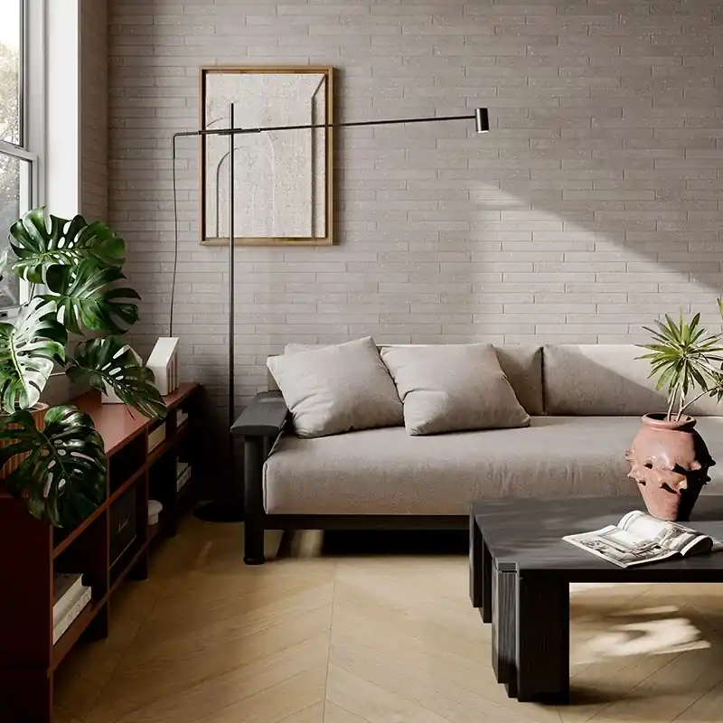 Mixture Light Grey - Gres Effetto Mattoncino e Graniglia 5x45 Gereduceerde Prijs